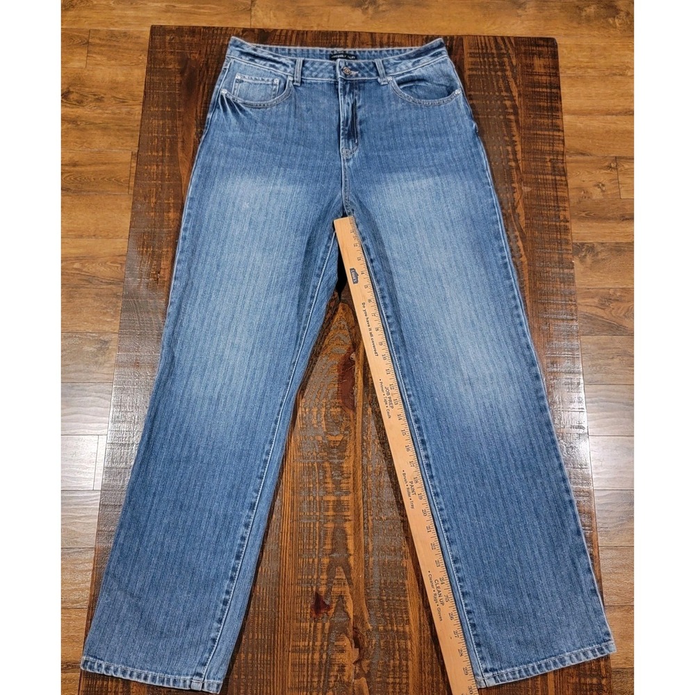 Sincerely Jules Womens High Rise Wide Leg Straight Denim Jeans Med Wash Sz 11/30